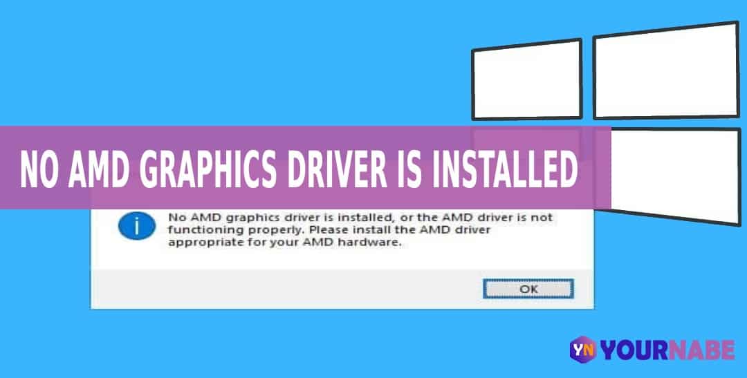 No AMD graphics driver is installed